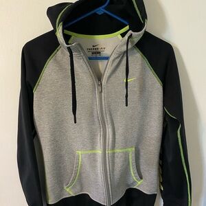 Nike Gray and Black Athletic Hoodie Sweatshirt